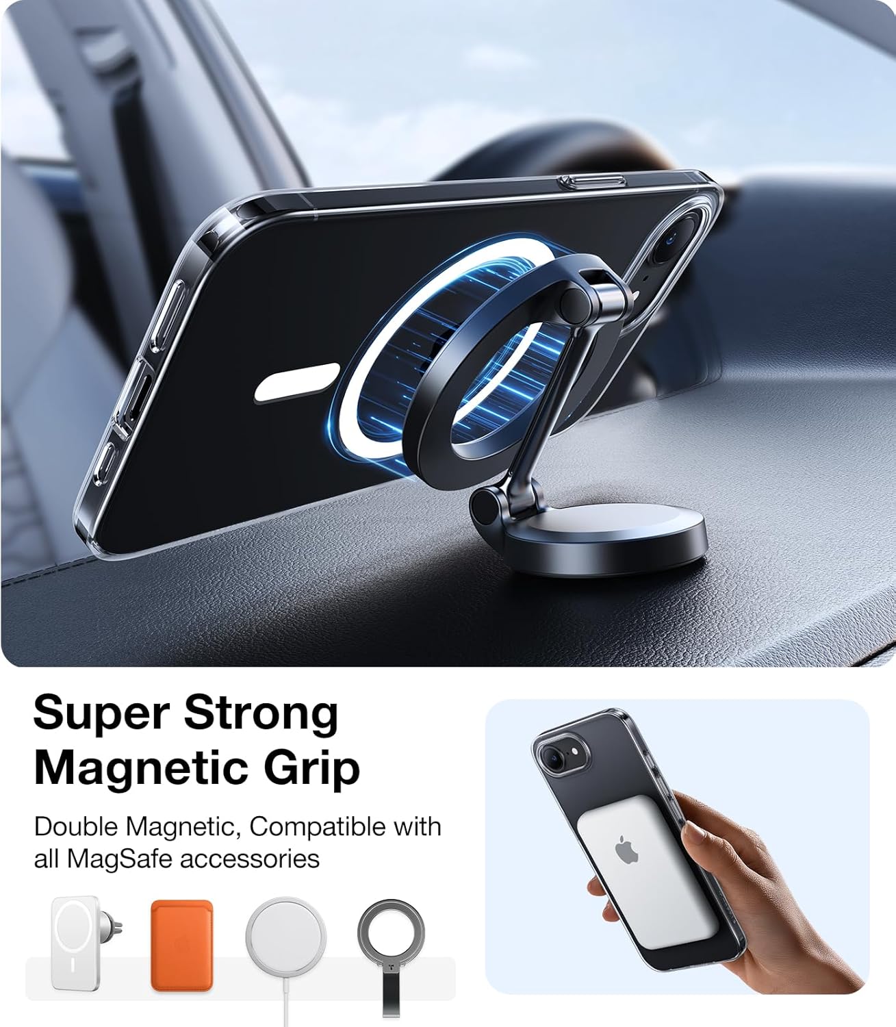 MagSafe-kotelo Apple iPhone 17:lle, Torras, SlimFit, Musta