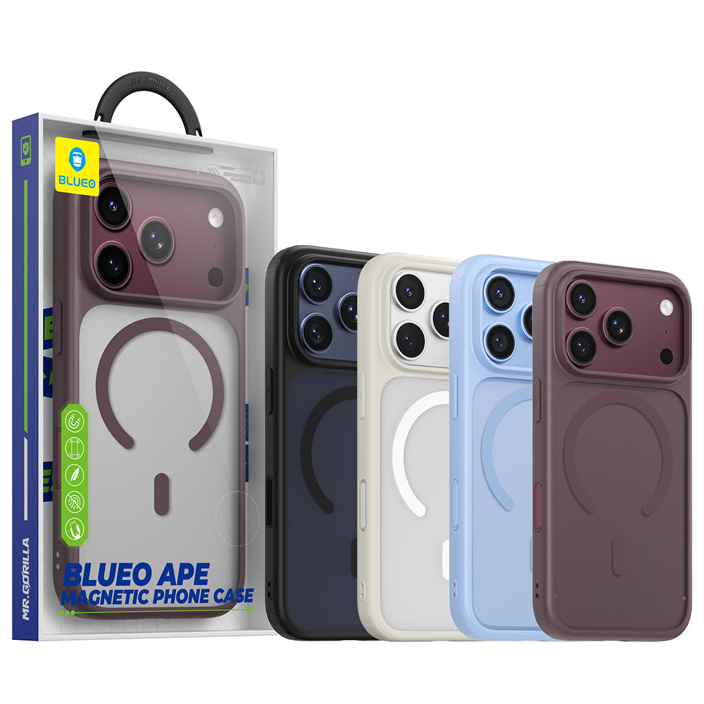MagSafe Case for Apple iPhone 18 Pro / 17 Pro, Blueo, APE Anti-Drop, Gray