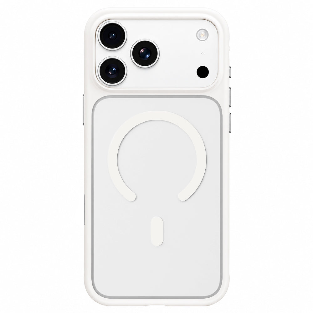 MagSafe-kuori Apple iPhone 18 Pro / 17 Pro -puhelimelle, Blueo, ihoystävällinen ja iskunkestävä, satiininvalkoinen