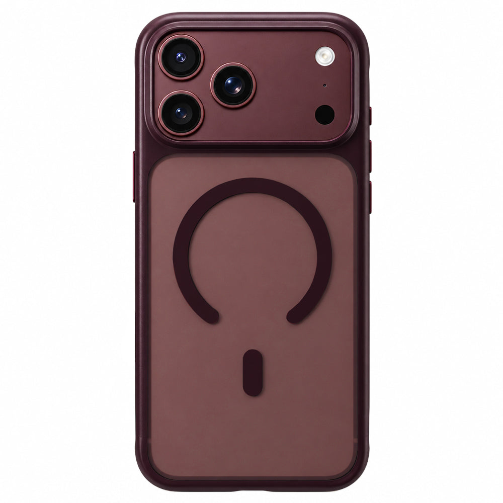 MagSafe-kuori Apple iPhone 18 Pro / 17 Pro -puhelimelle, Blueo, ihoystävällinen ja iskunkestävä, satiininpunainen