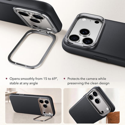 MagSafe-kuori Apple iPhone 18 Pro / 17 Pro:lle, ESR, Atelier jalustalla, Musta