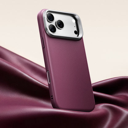 MagSafe-kuori Apple iPhone 18 Pro / 17 Pro:lle, ESR, Atelier jalustalla, Tummanpunainen satiinipintainen