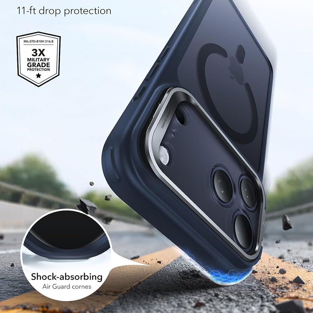 MagSafe-kuori Apple iPhone 18 Pro / 17 Pro:lle, ESR, Classic Hybrid Kickstand, satiininsininen