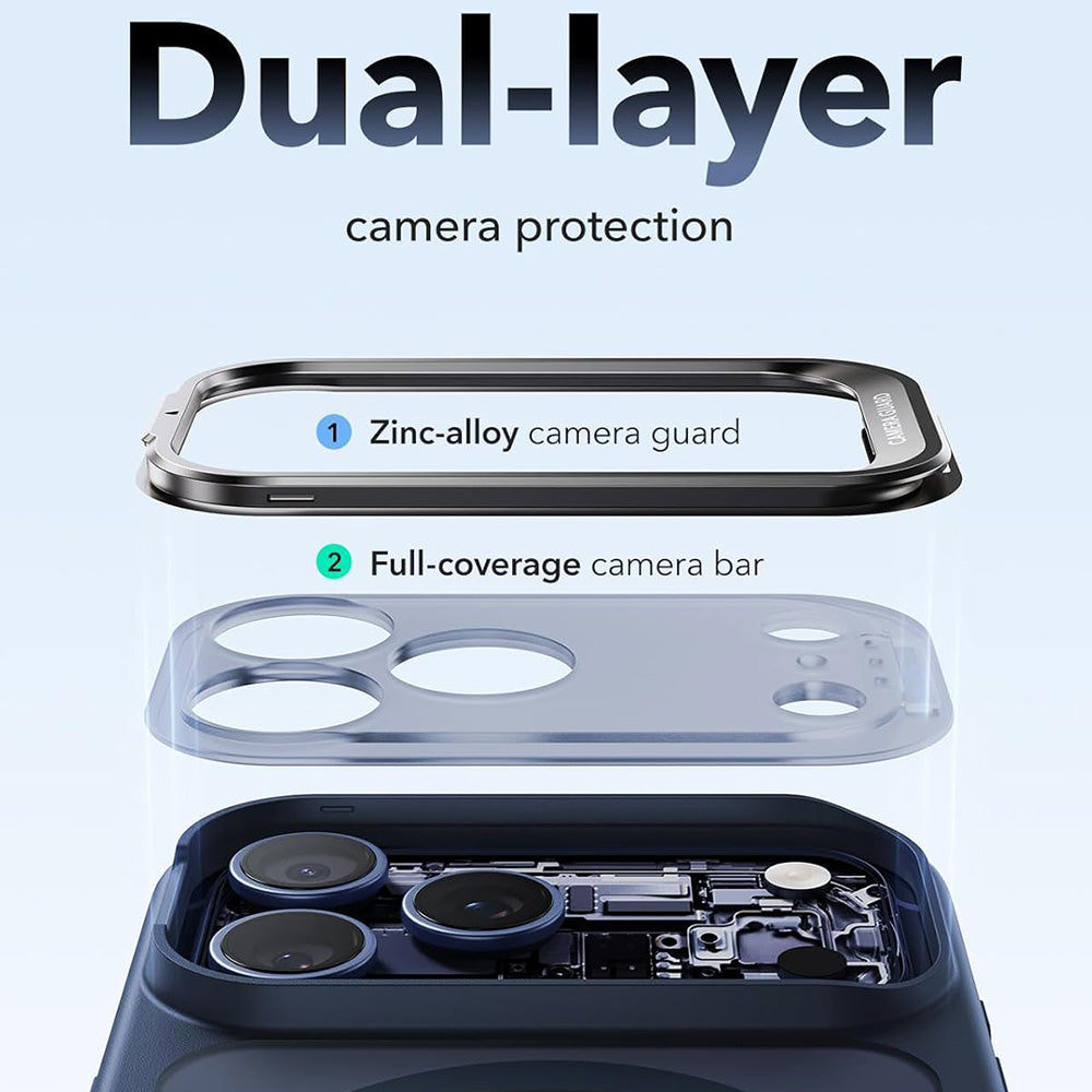 MagSafe-kuori Apple iPhone 18 Pro / 17 Pro:lle, ESR, Classic Hybrid Kickstand, satiininsininen