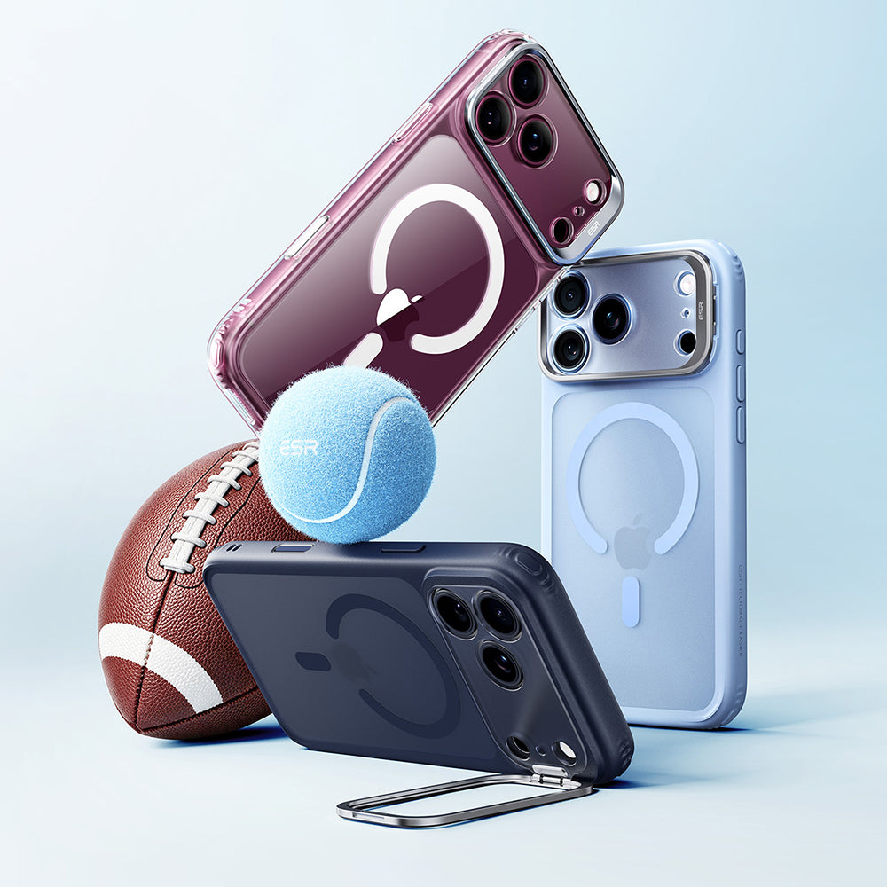 MagSafe-kuori Apple iPhone 18 Pro / 17 Pro:lle, ESR, Classic Hybrid Kickstand, satiininsininen