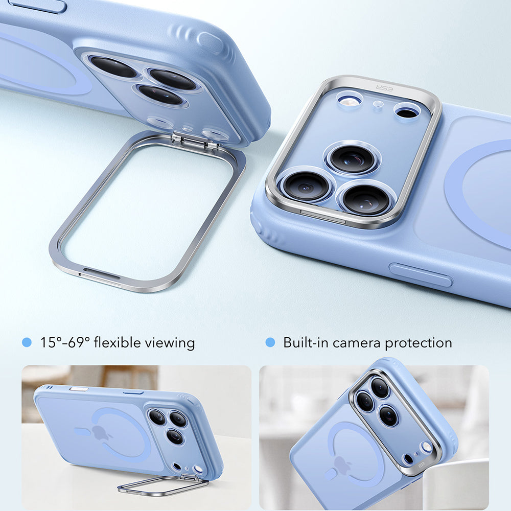 MagSafe-kuori Apple iPhone 18 Pro / 17 Pro:lle, ESR, Classic Hybrid Kickstand, satiininsininen