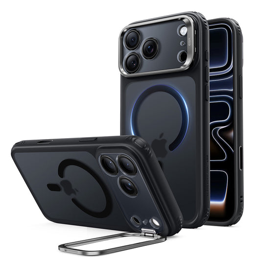 MagSafe-kuori Apple iPhone 18 Pro / 17 Pro:lle, ESR, Classic Hybrid Kickstand, Musta satiini