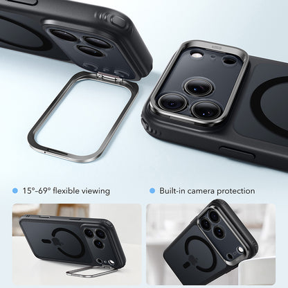 MagSafe-kuori Apple iPhone 18 Pro / 17 Pro:lle, ESR, Classic Hybrid Kickstand, Musta satiini