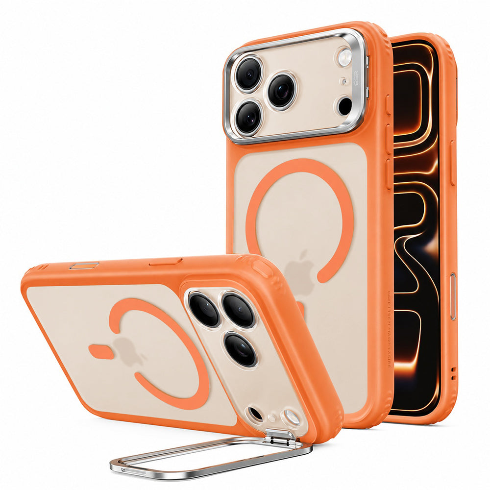 MagSafe-kuori Apple iPhone 18 Pro / 17 Pro:lle, ESR, Classic Hybrid Kickstand, satiininen oranssi