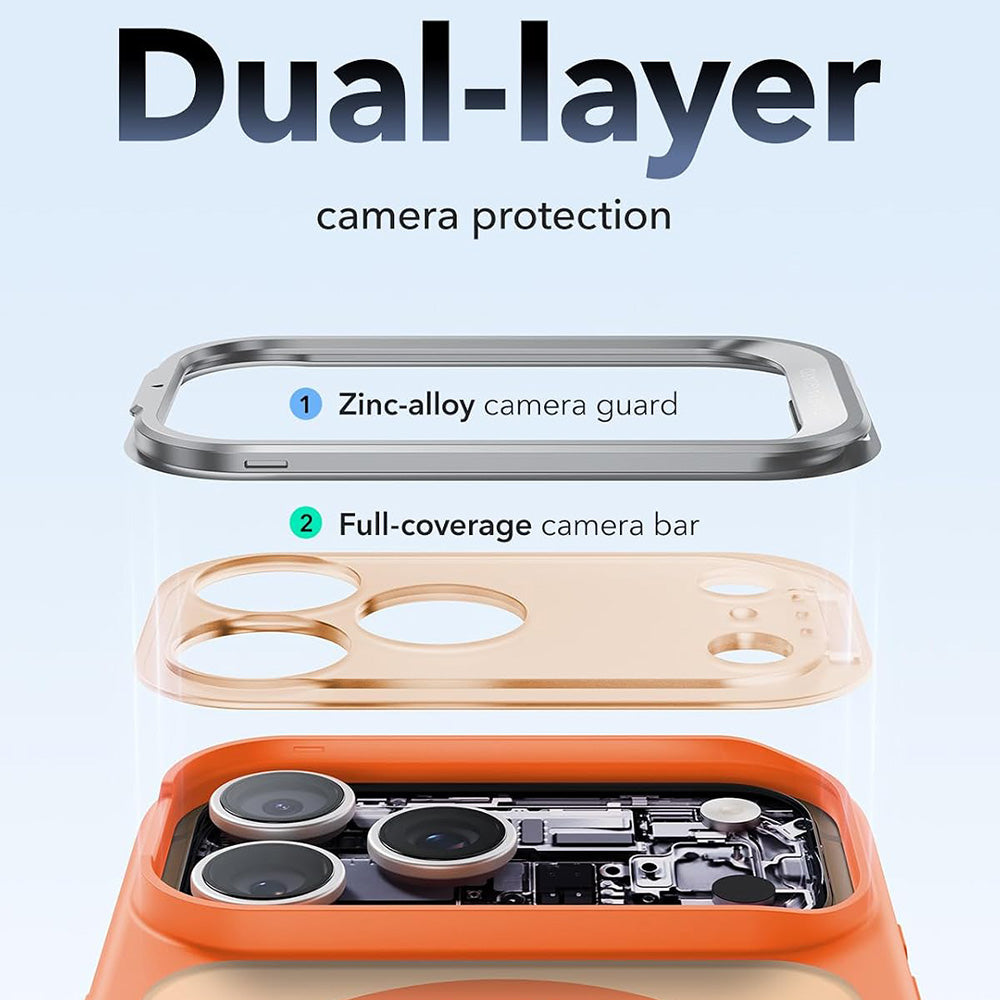 MagSafe-kuori Apple iPhone 18 Pro / 17 Pro:lle, ESR, Classic Hybrid Kickstand, satiininen oranssi
