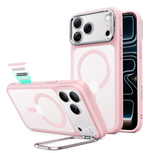 MagSafe-kuori Apple iPhone 18 Pro / 17 Pro:lle, ESR, Classic Hybrid Kickstand, satiininpunainen