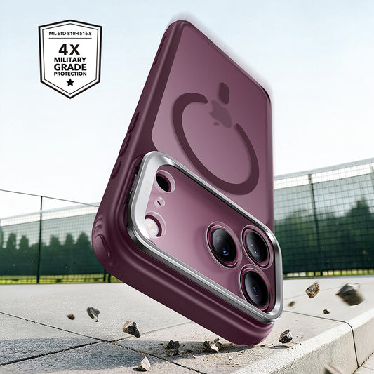 MagSafe-kuori Apple iPhone 18 Pro / 17 Pro:lle, ESR, Classic Hybrid Kickstand, Tummanpunainen satiinipintainen