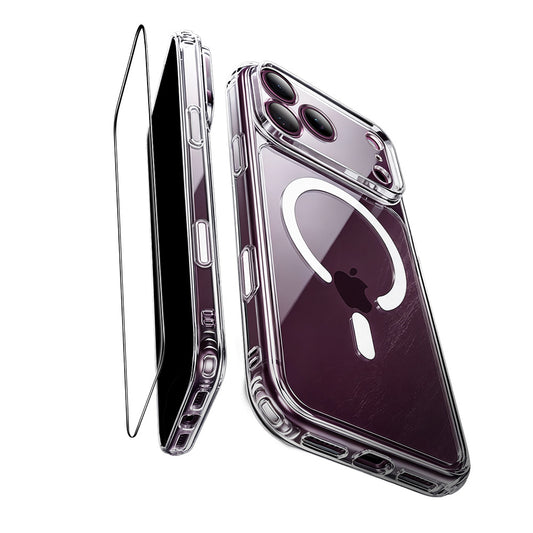 MagSafe-kuori Apple iPhone 18 Pro / 17 Pro:lle, ESR, Classic Hybrid näytönsuojalla, läpinäkyvä