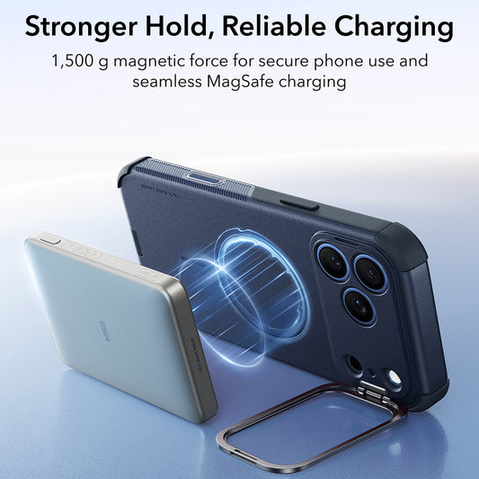 MagSafe-kuori Apple iPhone 18 Pro / 17 Pro:lle, ESR, Cyber Armor Kickstand, Sininen