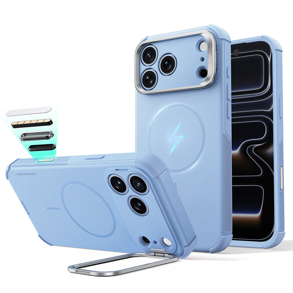 MagSafe-kuori Apple iPhone 18 Pro / 17 Pro:lle, ESR, Cyber Armor Kickstand, Sininen