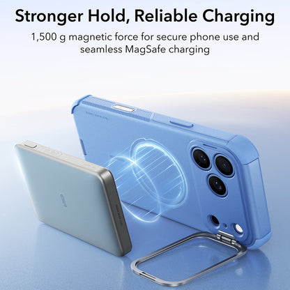 MagSafe-kuori Apple iPhone 18 Pro / 17 Pro:lle, ESR, Cyber Armor Kickstand, Sininen