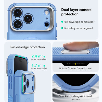 MagSafe-kuori Apple iPhone 18 Pro / 17 Pro:lle, ESR, Cyber Armor Kickstand, Sininen