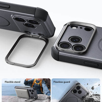 MagSafe-kuori Apple iPhone 18 Pro / 17 Pro:lle, ESR, Cyber Armor Kickstand, Harmaa
