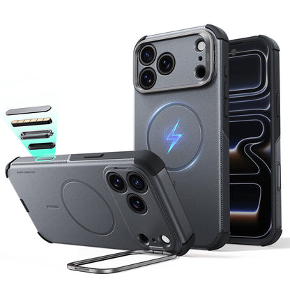 MagSafe-kuori Apple iPhone 18 Pro / 17 Pro:lle, ESR, Cyber Armor Kickstand, Harmaa