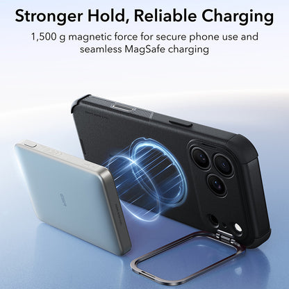 MagSafe-kuori Apple iPhone 18 Pro / 17 Pro:lle, ESR, Cyber Armor Kickstand, Musta