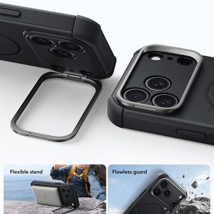 MagSafe-kuori Apple iPhone 18 Pro / 17 Pro:lle, ESR, Cyber Armor Kickstand, Musta