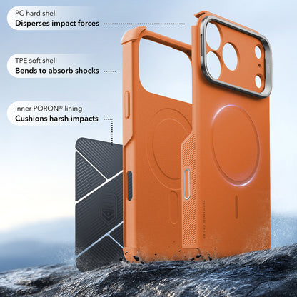 MagSafe-kuori Apple iPhone 18 Pro / 17 Pro:lle, ESR, Cyber Armor Kickstand, Oranssi
