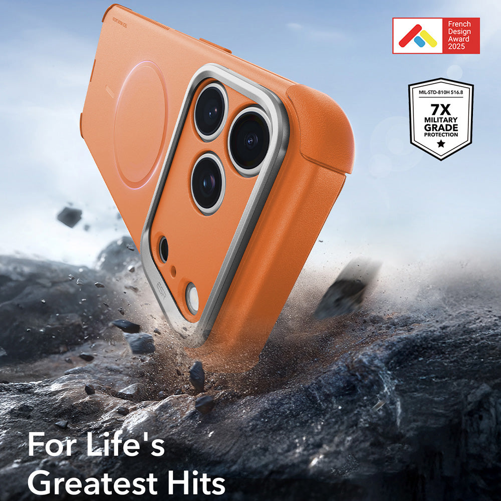 MagSafe-kuori Apple iPhone 18 Pro / 17 Pro:lle, ESR, Cyber Armor Kickstand, Oranssi