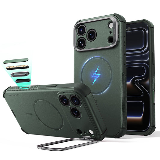 MagSafe-kuori Apple iPhone 18 Pro / 17 Pro:lle, ESR, Cyber Armor Kickstand, Vihreä