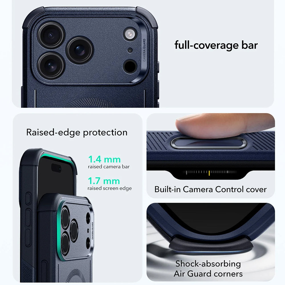 MagSafe-kuori Apple iPhone 18 Pro / 17 Pro:lle, ESR, Cyber, Laivastonsininen