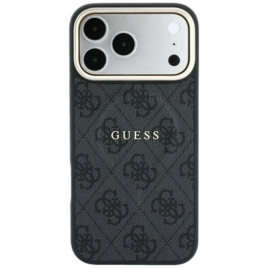 MagSafe-kuori Apple iPhone 18 Pro / 17 Pro:lle, Guess, 4G Embossed Classic, Musta