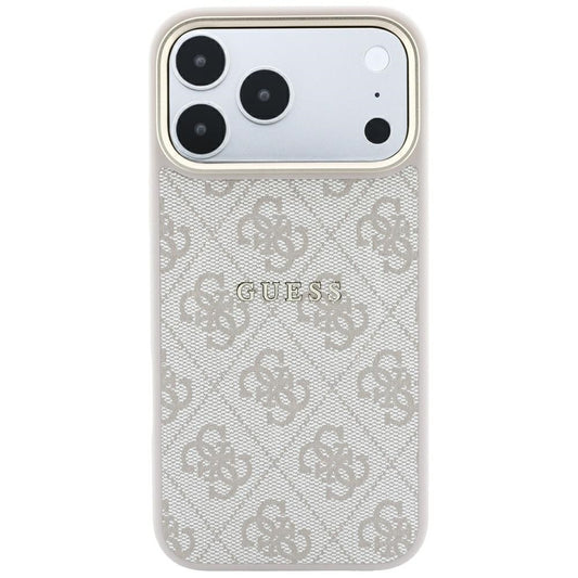 MagSafe-kuori Apple iPhone 18 Pro / 17 Pro:lle, Guess, 4G Embossed Classic, Vaaleanpunainen