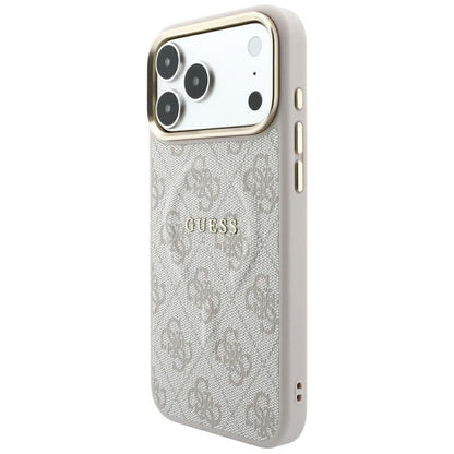 MagSafe Case for Apple iPhone 18 Pro / 17 Pro, Guess, 4G Embossed Ring Classic Logo, Pink
