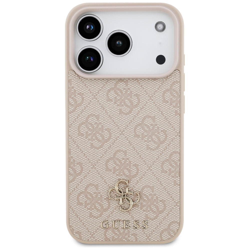 MagSafe-kuori Apple iPhone 18 Pro / 17 Pro, Guess, 4G Small and Classic, Vaaleanpunainen