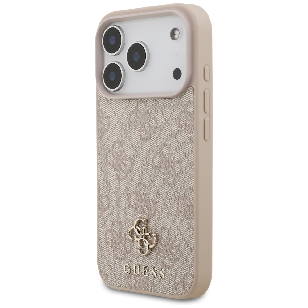 MagSafe-kuori Apple iPhone 18 Pro / 17 Pro, Guess, 4G Small and Classic, Vaaleanpunainen