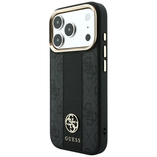 MagSafe-kuori Apple iPhone 18 Pro / 17 Pro:lle, Guess, 4G-raita pyöreä klassinen logo, musta