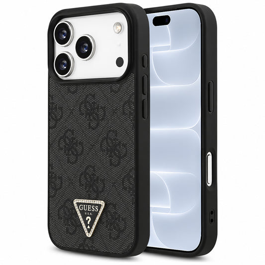 MagSafe-kuori Apple iPhone 18 Pro / 17 Pro:lle, Guess, 4G Triangle Strass, Musta