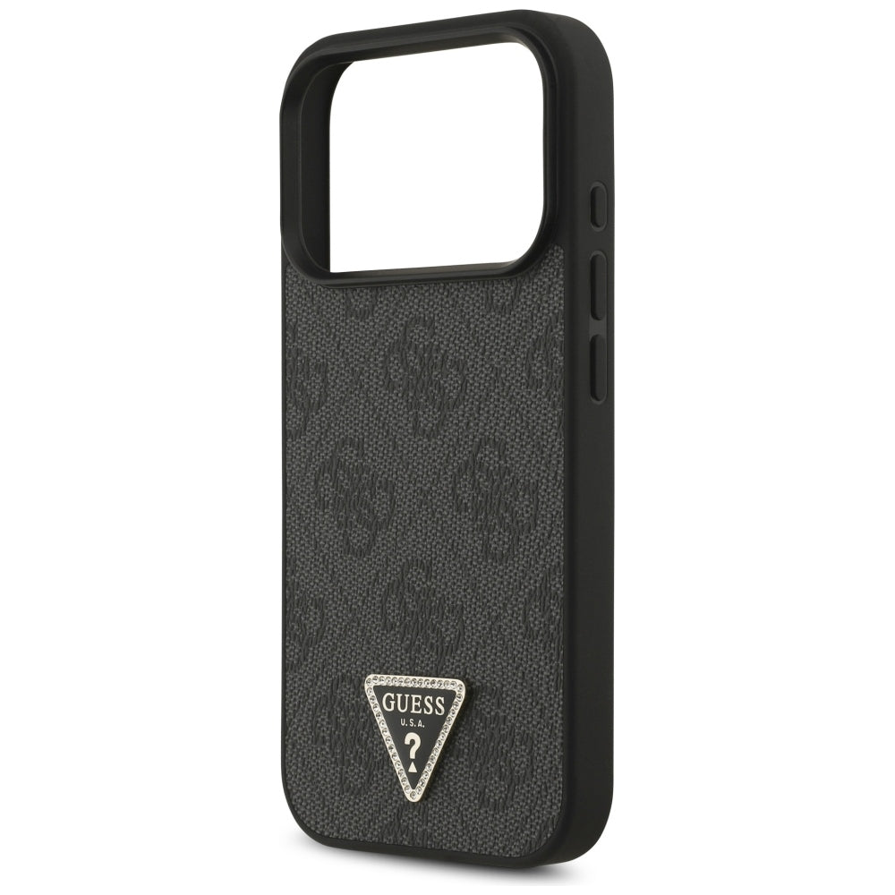 MagSafe-kuori Apple iPhone 18 Pro / 17 Pro:lle, Guess, 4G Triangle Strass, Musta
