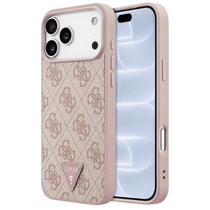 MagSafe-kuori Apple iPhone 18 Pro / 17 Pro:lle, Guess, 4G Triangle Strass, Vaaleanpunainen