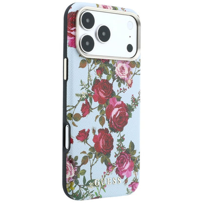 MagSafe-kuori Apple iPhone 18 Pro / 17 Pro -puhelimelle, Guess, Blossom Roses Print, sininen
