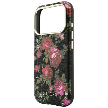MagSafe Case for Apple iPhone 18 Pro / 17 Pro, Guess, Blossom Roses Print, Black