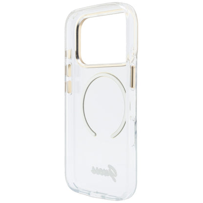 MagSafe-kuori Apple iPhone 18 Pro / 17 Pro -puhelimelle, Guess, IML Script Metal, läpinäkyvä