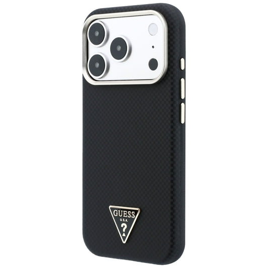 MagSafe-kuori Apple iPhone 18 Pro / 17 Pro:lle, Guess, Kevlar Triangle Logo, Musta