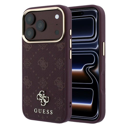MagSafe-kuori Apple iPhone 18 Pro / 17 Pro:lle, Guess, Peony 4G Pieni Logo, Viininpunainen