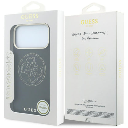 MagSafe-kuori Apple iPhone 18 Pro / 17 Pro:lle, Guess, Perforated 4G, Musta