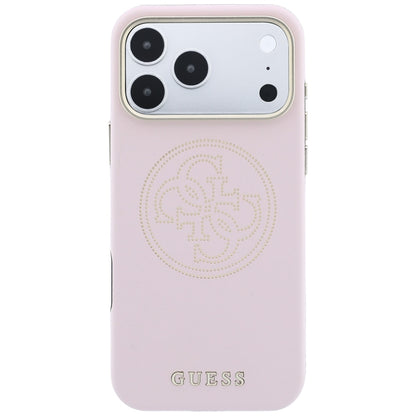 MagSafe-kuori Apple iPhone 18 Pro / 17 Pro:lle, Guess, Perforated 4G, Vaaleanpunainen