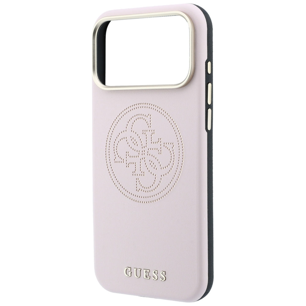 MagSafe-kuori Apple iPhone 18 Pro / 17 Pro:lle, Guess, Perforated 4G, Vaaleanpunainen
