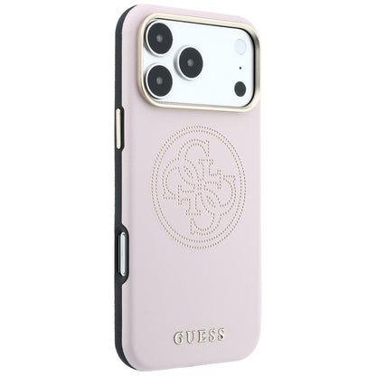 MagSafe-kuori Apple iPhone 18 Pro / 17 Pro:lle, Guess, Perforated 4G, Vaaleanpunainen