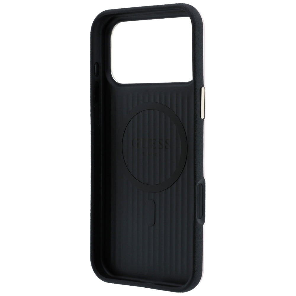 MagSafe-kuori Apple iPhone 18 Pro / 17 Pro:lle, Guess, Perforated 4G, Vaaleanpunainen