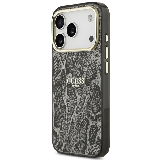 MagSafe-kuori Apple iPhone 18 Pro / 17 Pro:lle, Guess, Python-kuvio, Musta