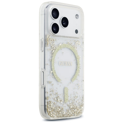 MagSafe-kuori Apple iPhone 18 Pro / 17 Pro:lle, Guess, hartsipohjainen kimallus, kultainen